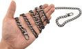 Purse Chain Strap Length 39.4” Bright Black for Shoulder Cross Body Sling Purse Handbag Clutch Bag Replacement Strap Comfortable Flat 0.4” Wide Enough 2.4Mm Extra Thick Metal Strap 1 Pack