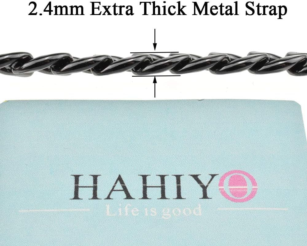 Purse Chain Strap Length 39.4” Bright Black for Shoulder Cross Body Sling Purse Handbag Clutch Bag Replacement Strap Comfortable Flat 0.4” Wide Enough 2.4Mm Extra Thick Metal Strap 1 Pack